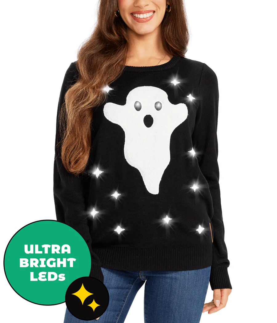 Women's Ghost Light Up Sweater - Image 2