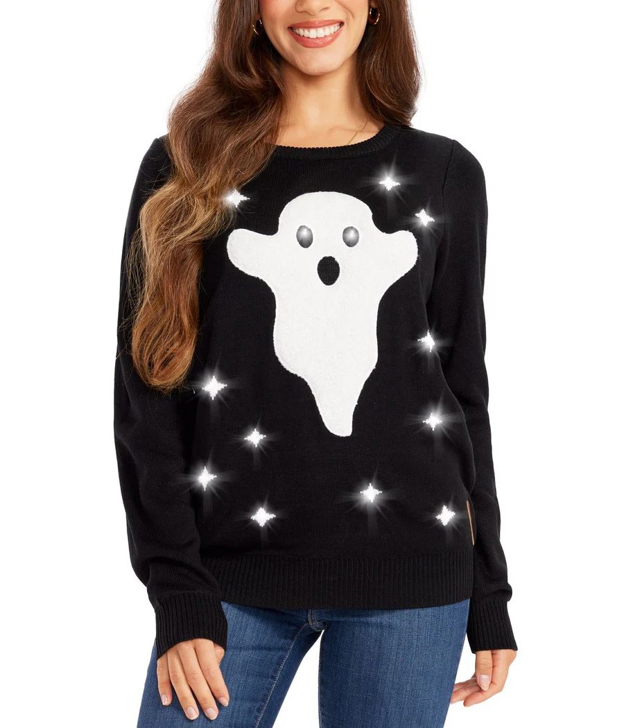 Women's Ghost Light Up Sweater - Image 7