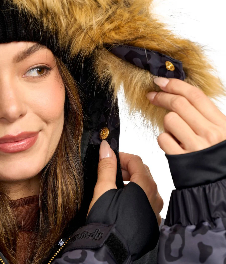 Women's Midnight Leopard Snow Jacket - Image 8