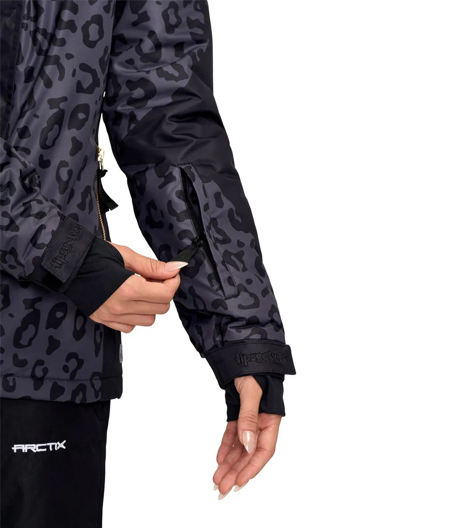 Women's Midnight Leopard Snowboard Jacket - Image 4