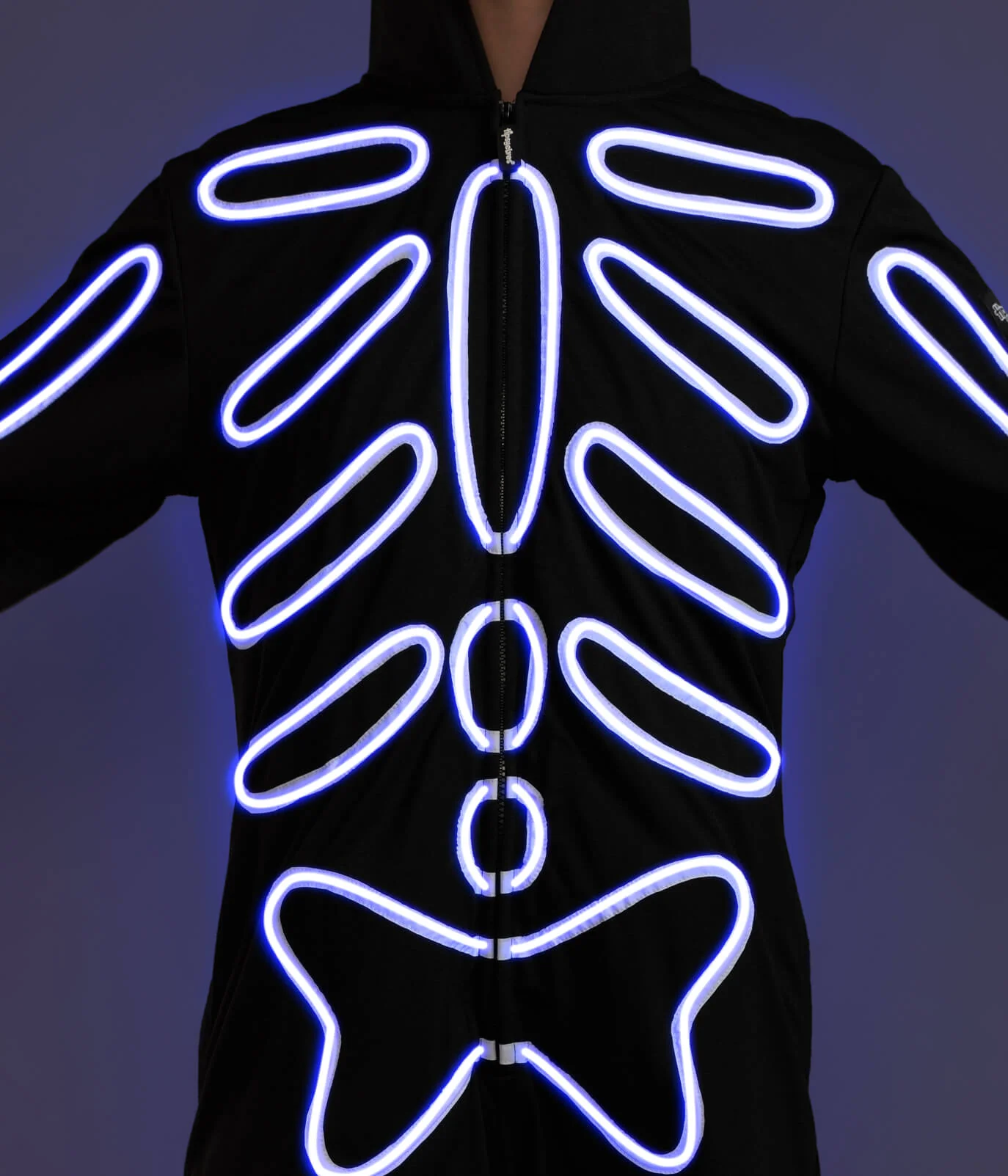 Women's Neon LED Light Up Skeleton Costume - Image 3