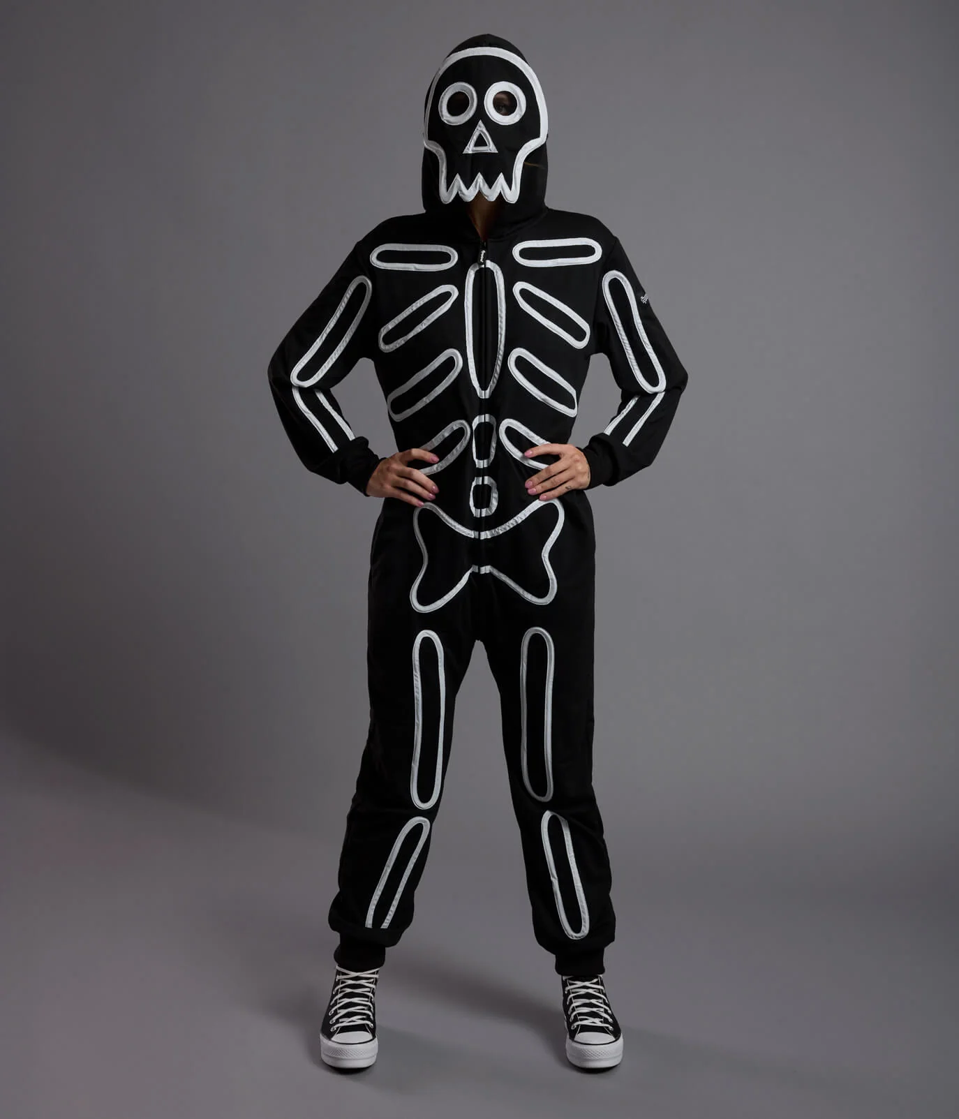 Women's Neon LED Light Up Skeleton Costume - Image 4