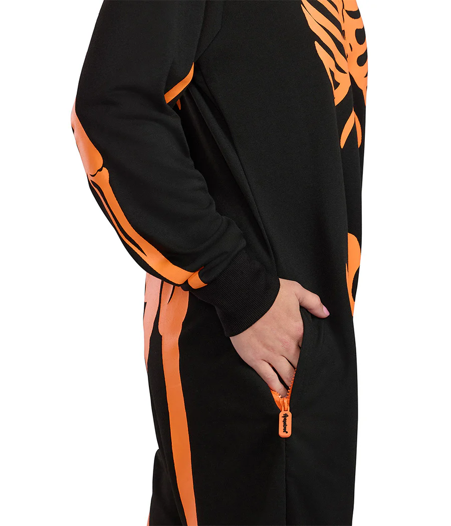 Women's Pumpkin Head Skeleton Costume - Image 5