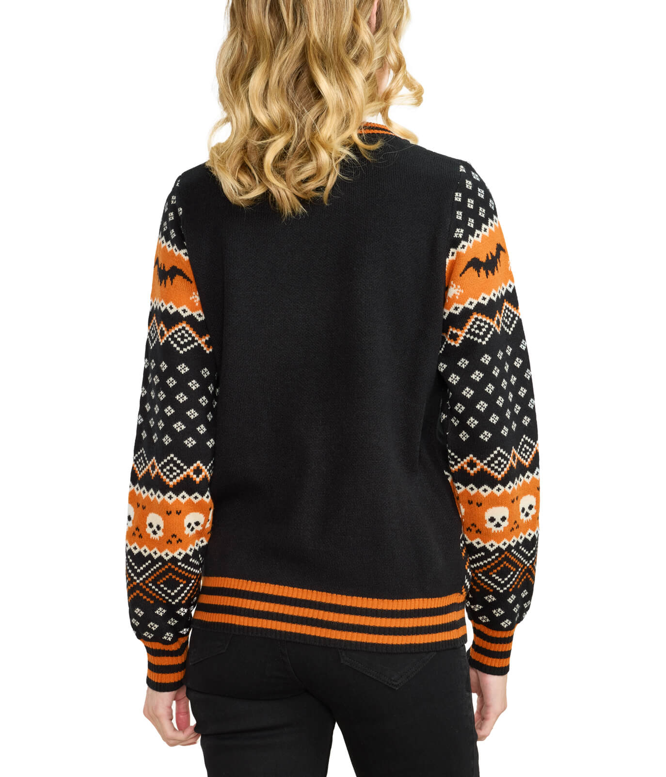 Women's Pumpkin Light Up Halloween Sweater - Image 3
