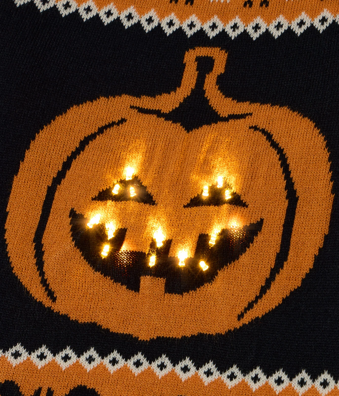 Women's Pumpkin Light Up Halloween Sweater - Image 5