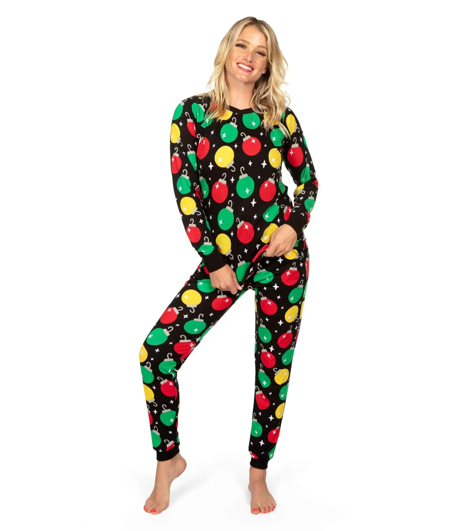 Women's Ornaments Crew Neck Pajama Set - Image 2