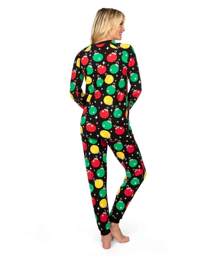 Women's Ornaments Crew Neck Pajama Set - Image 3