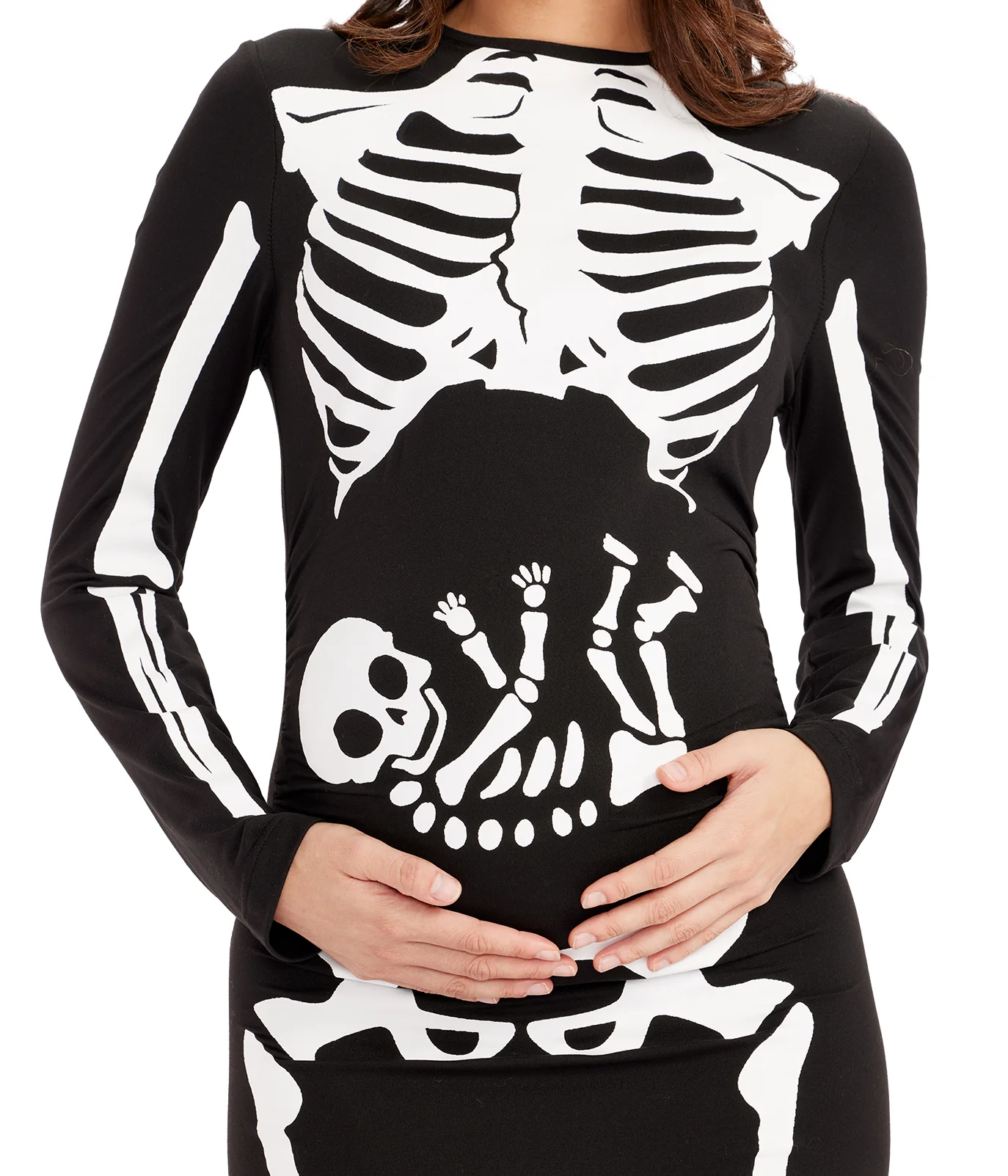 Pregnant Skeleton Maternity Costume Dress - Image 4