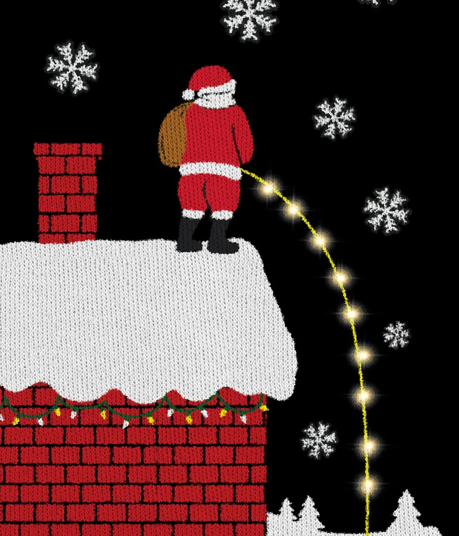 Women's Leaky Roof Light Up Oversized Christmas Sweater - Image 2