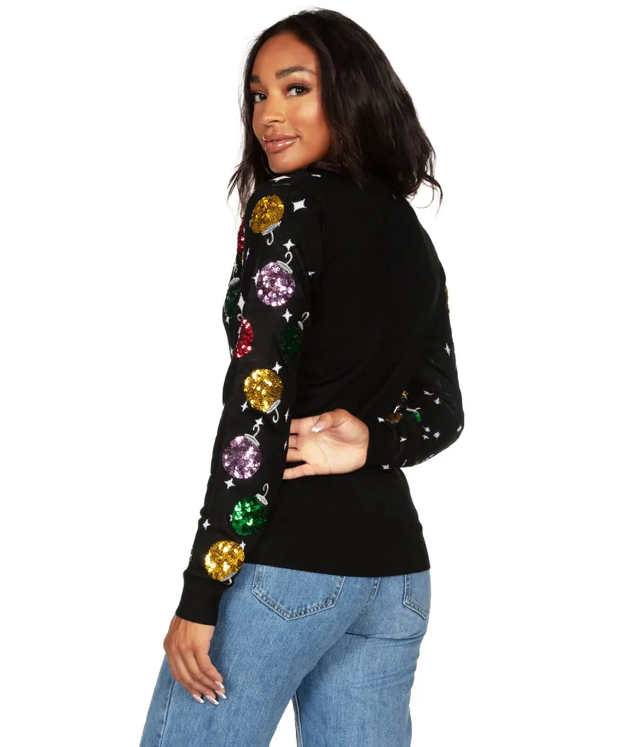 Women's Sequin Ornaments Cardigan Sweater - Image 3