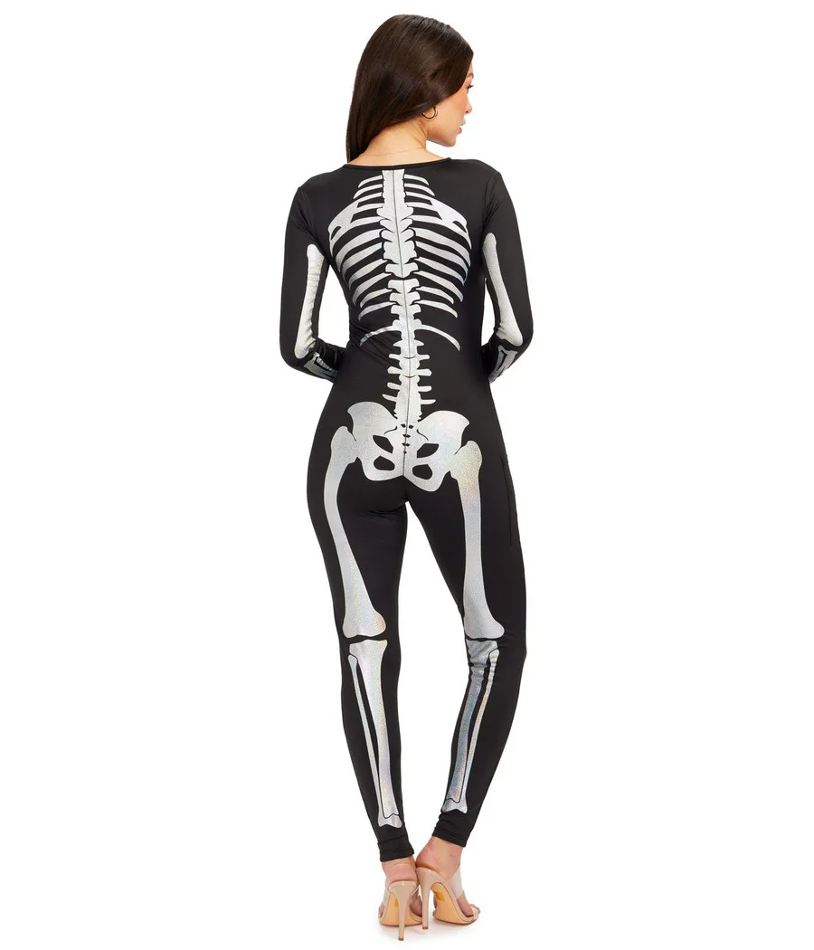 Shimmer Skeleton Bodysuit Costume - Image 3