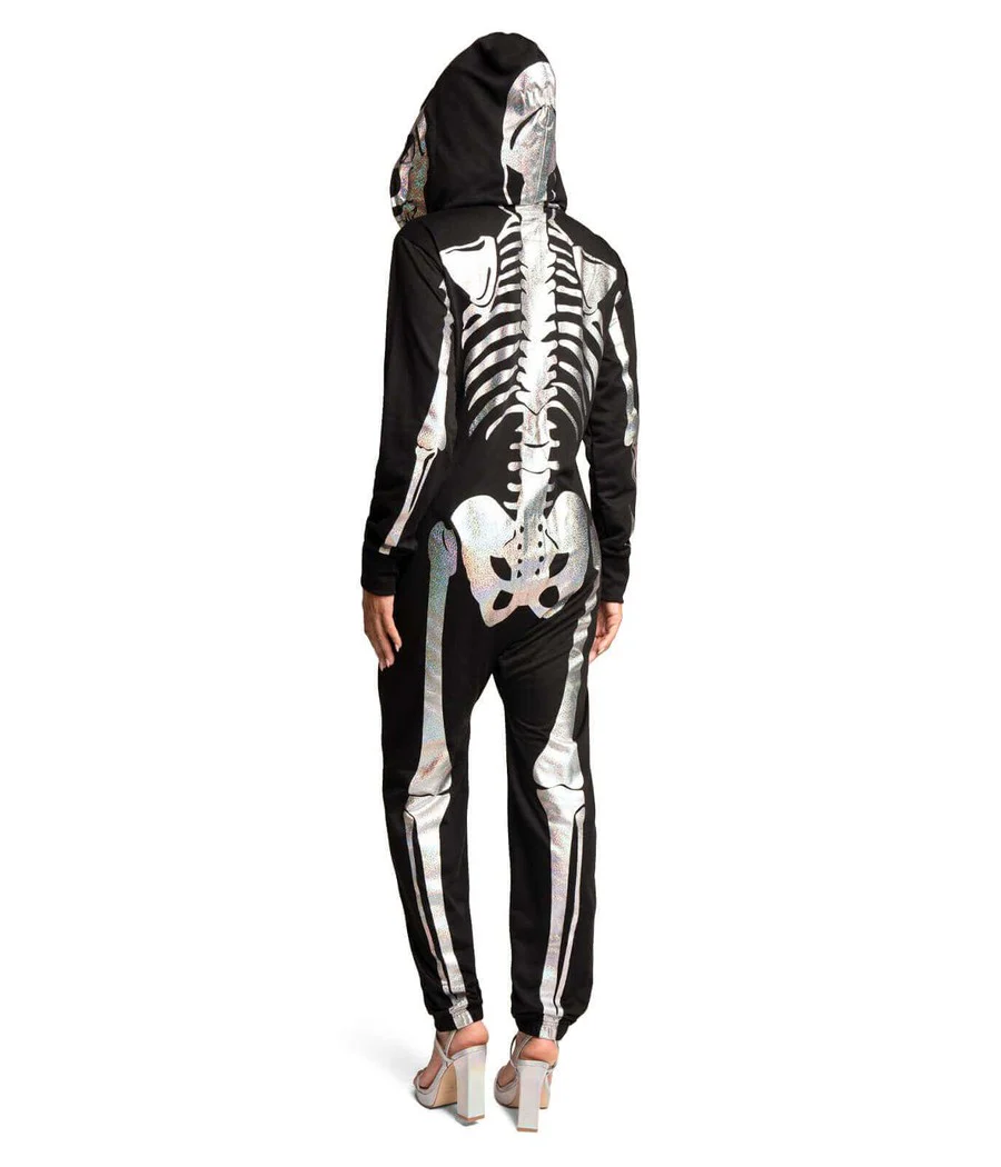 Women's Shimmer Skeleton Costume - Image 2