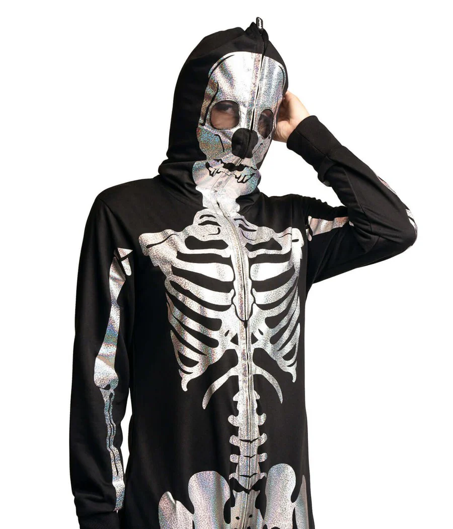 Women's Shimmer Skeleton Costume - Image 3
