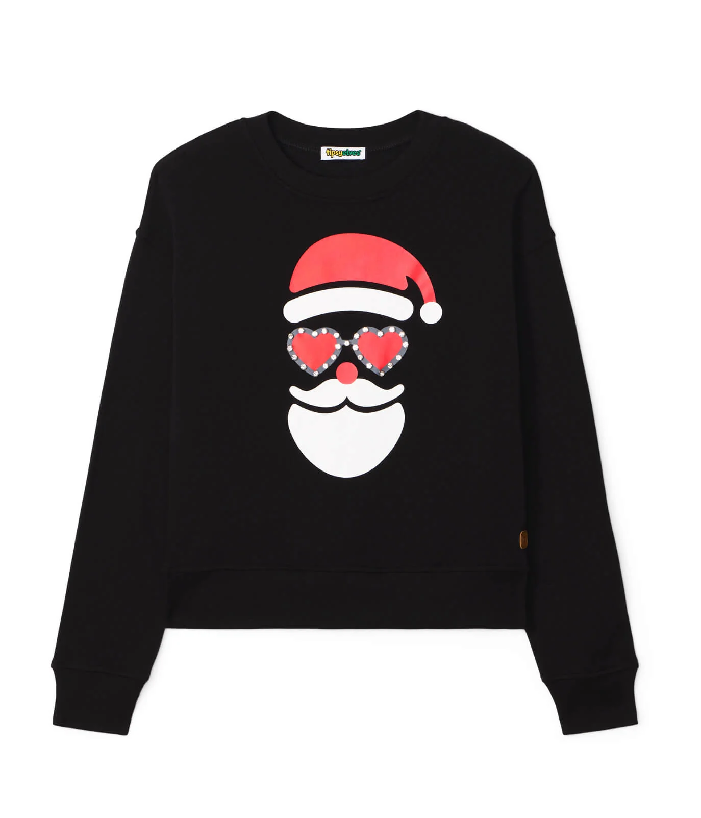 Women's Shimmering Santa Rhinestone Embellished Sweatshirt - Image 4