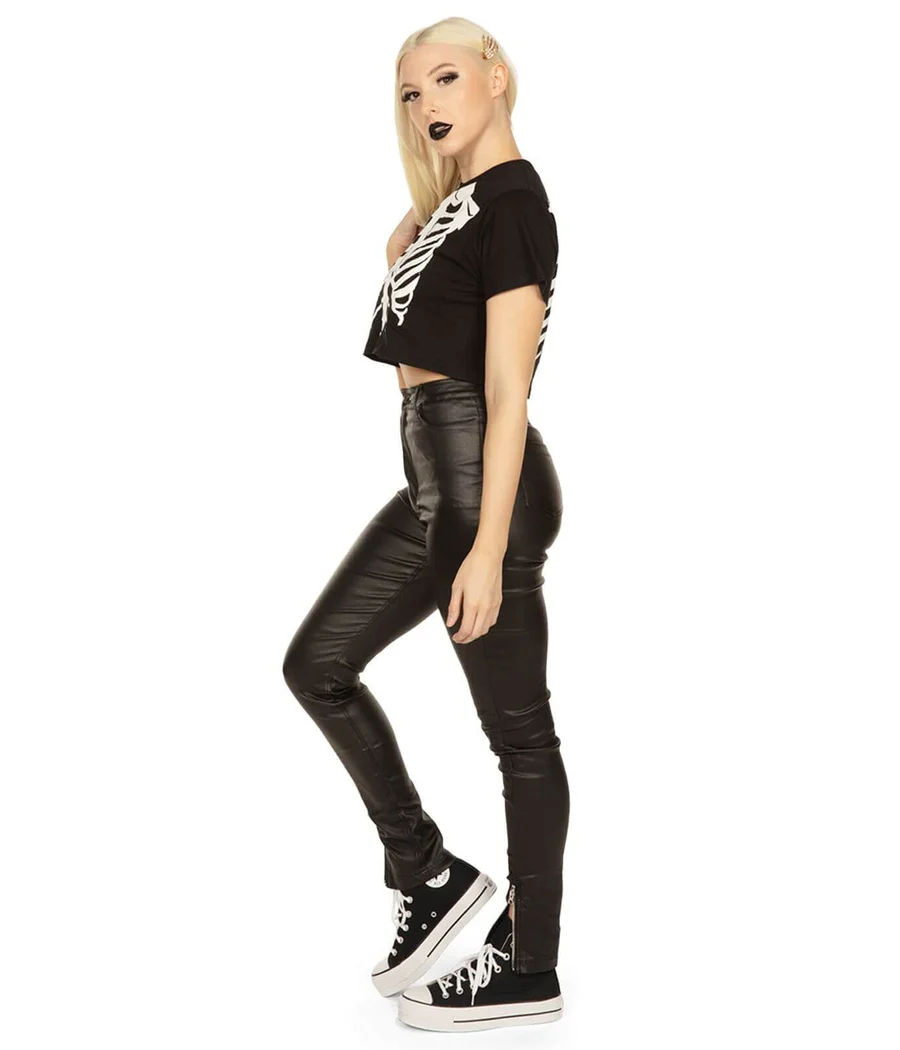 Women's Skeleton Crop Top - Image 3