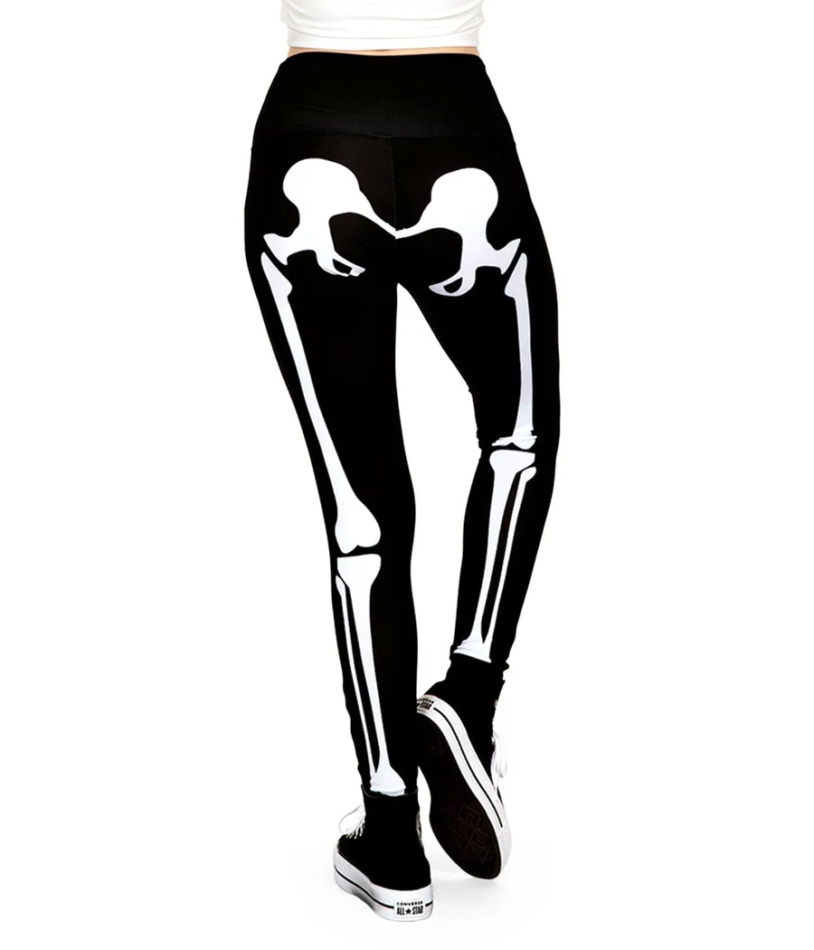 Skeleton High Waisted Leggings - Image 2
