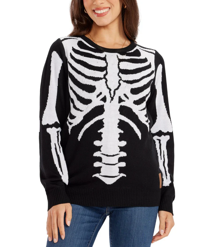 Women's Skeleton Light Up Sweater - Image 7