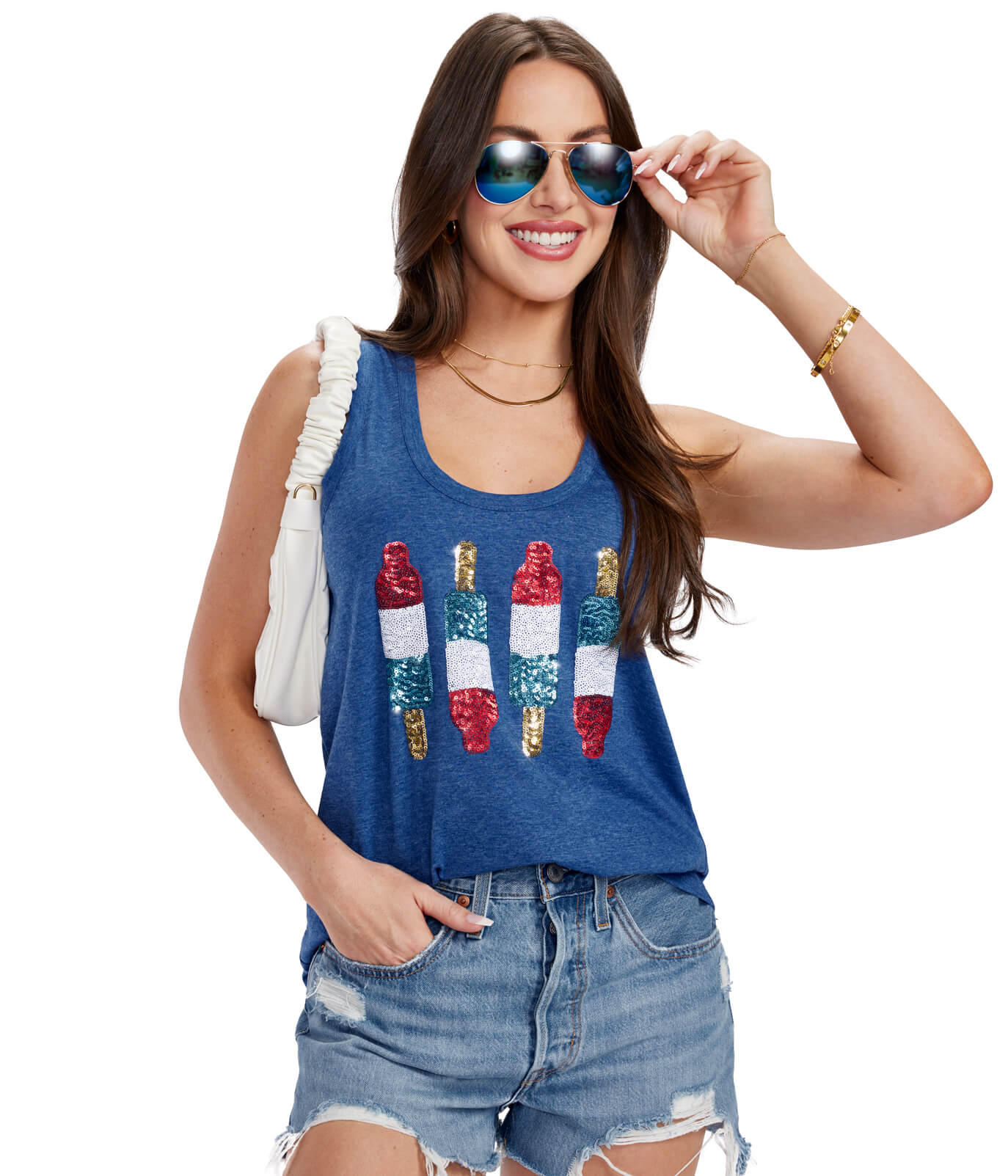 Women's Grand Finale Sequin Tank Top - Image 4
