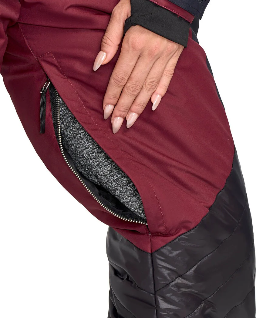 Women's Burgundy Blizzard Ski Suit - Image 5
