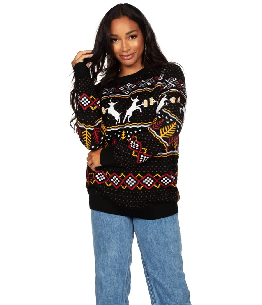 Women's Caribrew Oversized Christmas Sweater - Image 3