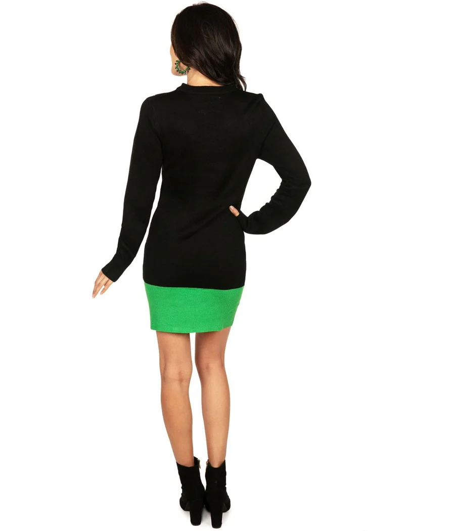 Women's Christmas Tree Sweater Dress - Image 3