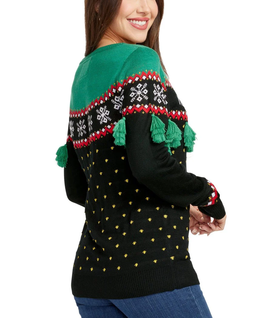 Women's Christmas Tree Tassel Ugly Christmas Sweater - Image 3