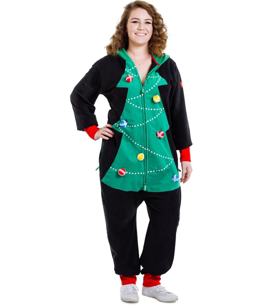 Women's Christmas Tree Toss Game Plus Size Jumpsuit - Image 2