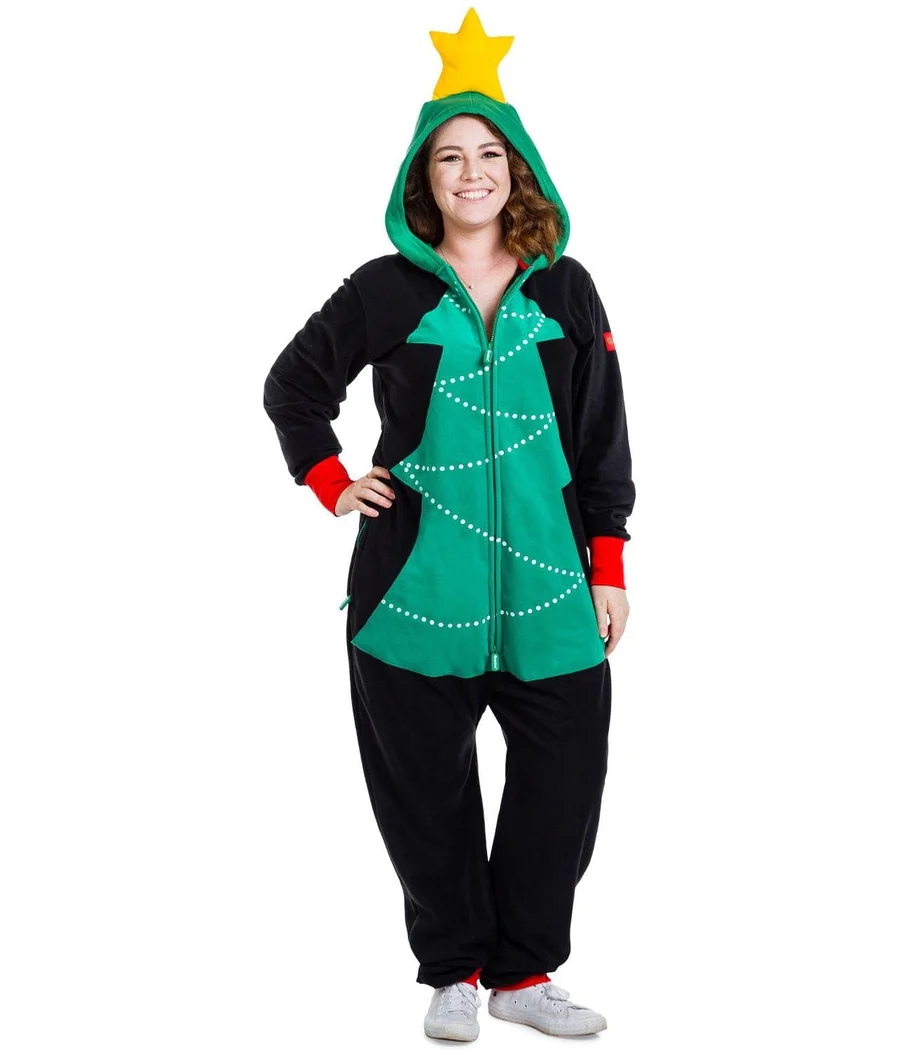 Women's Christmas Tree Toss Game Plus Size Jumpsuit - Image 4