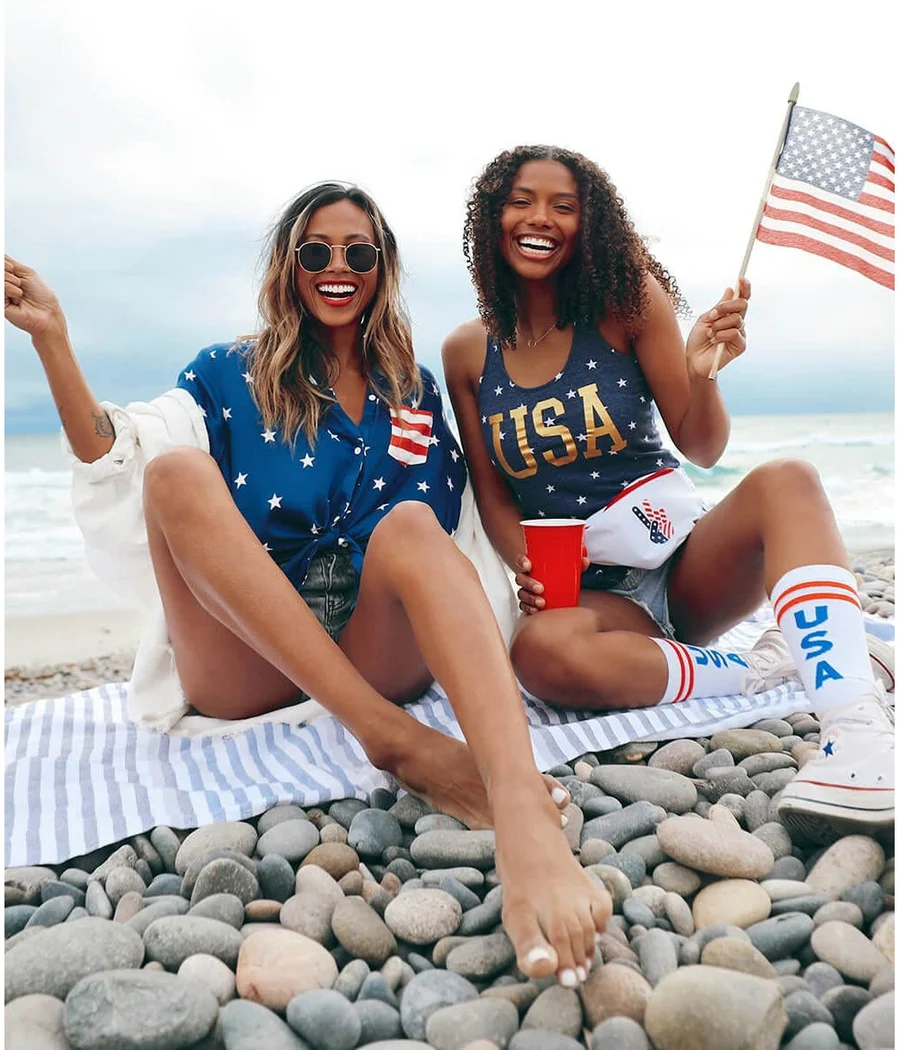 Women's Classic Flag Button Down Shirt - Image 4
