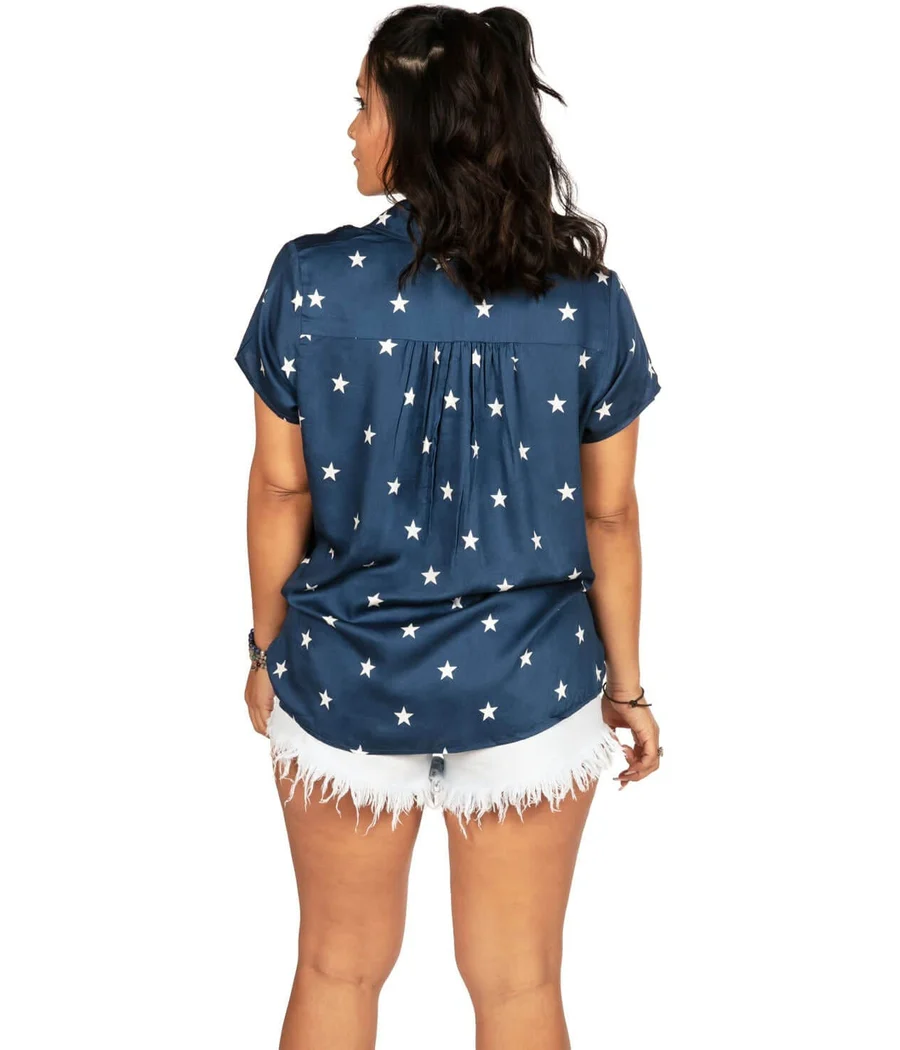 Women's Classic Flag Button Down Shirt - Image 6