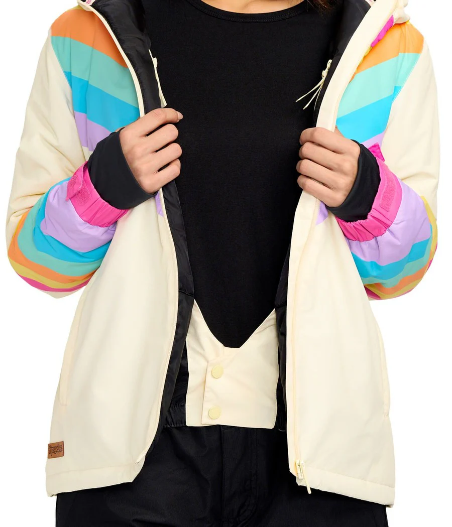Women's Retro Rainbow Snow Jacket - Image 7