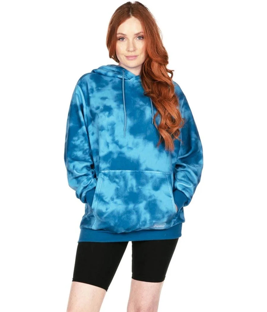 Women's Deep Blue Fleece Hoodie - Image 4