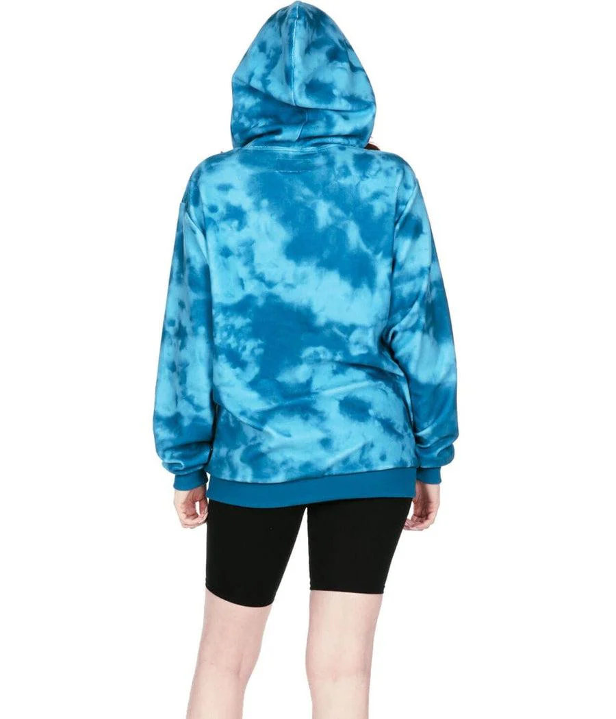 Women's Deep Blue Fleece Hoodie - Image 5