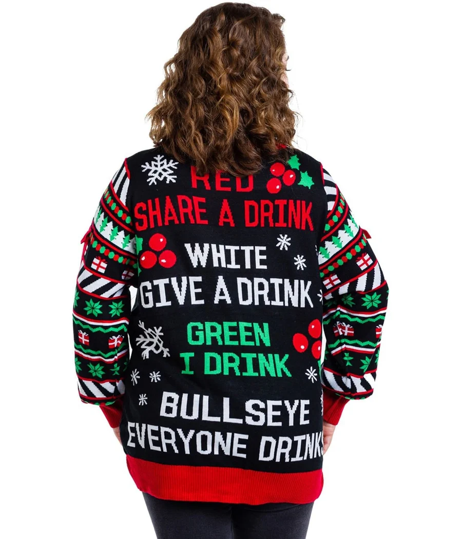 Women's Drinking Game Plus Size Ugly Christmas Sweater - Image 2