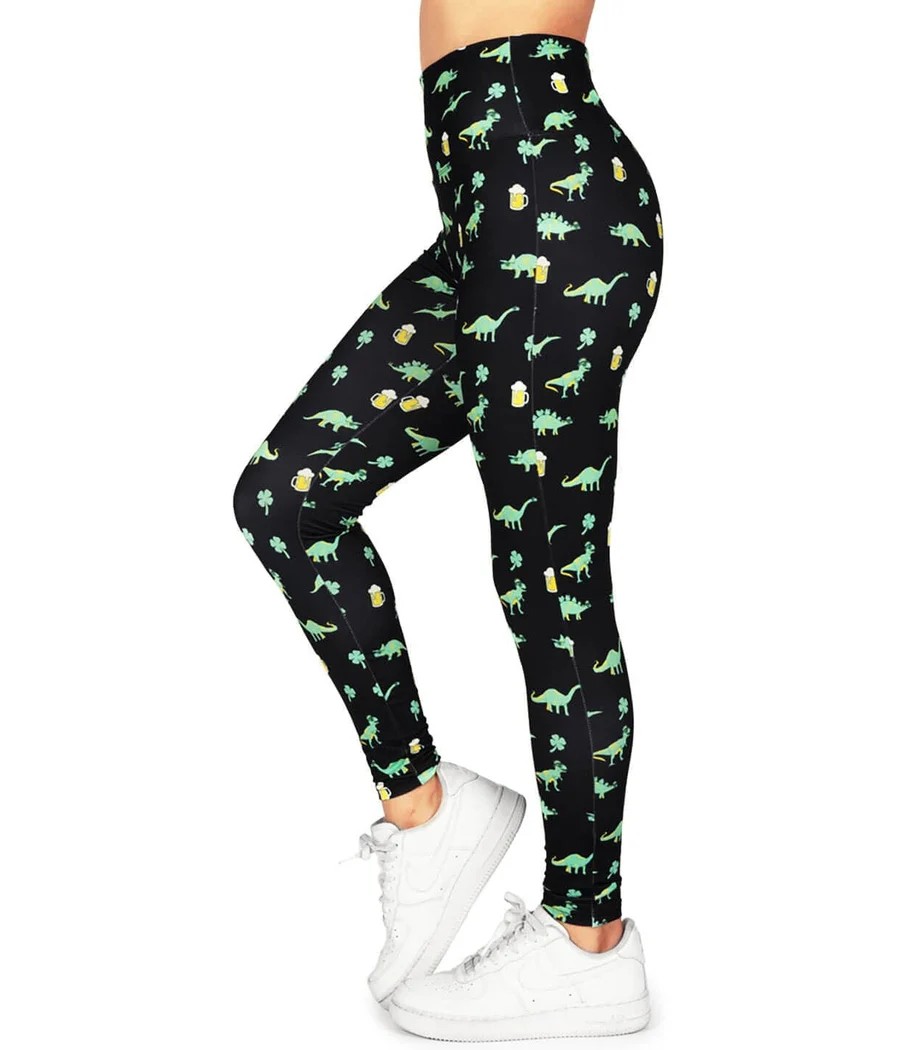 Drinkosaurus Rex High Waisted Leggings - Image 2