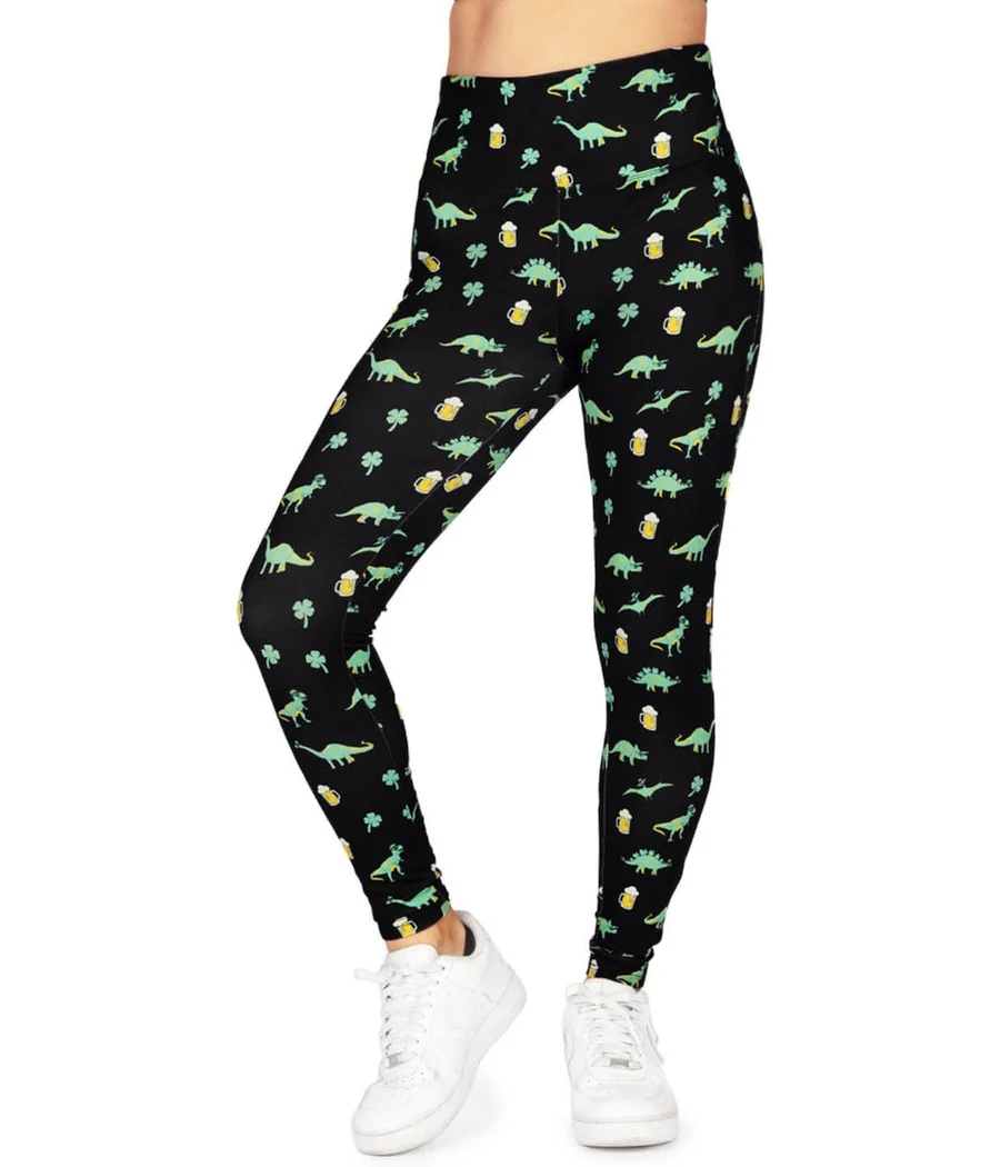 Drinkosaurus Rex High Waisted Leggings - Image 3