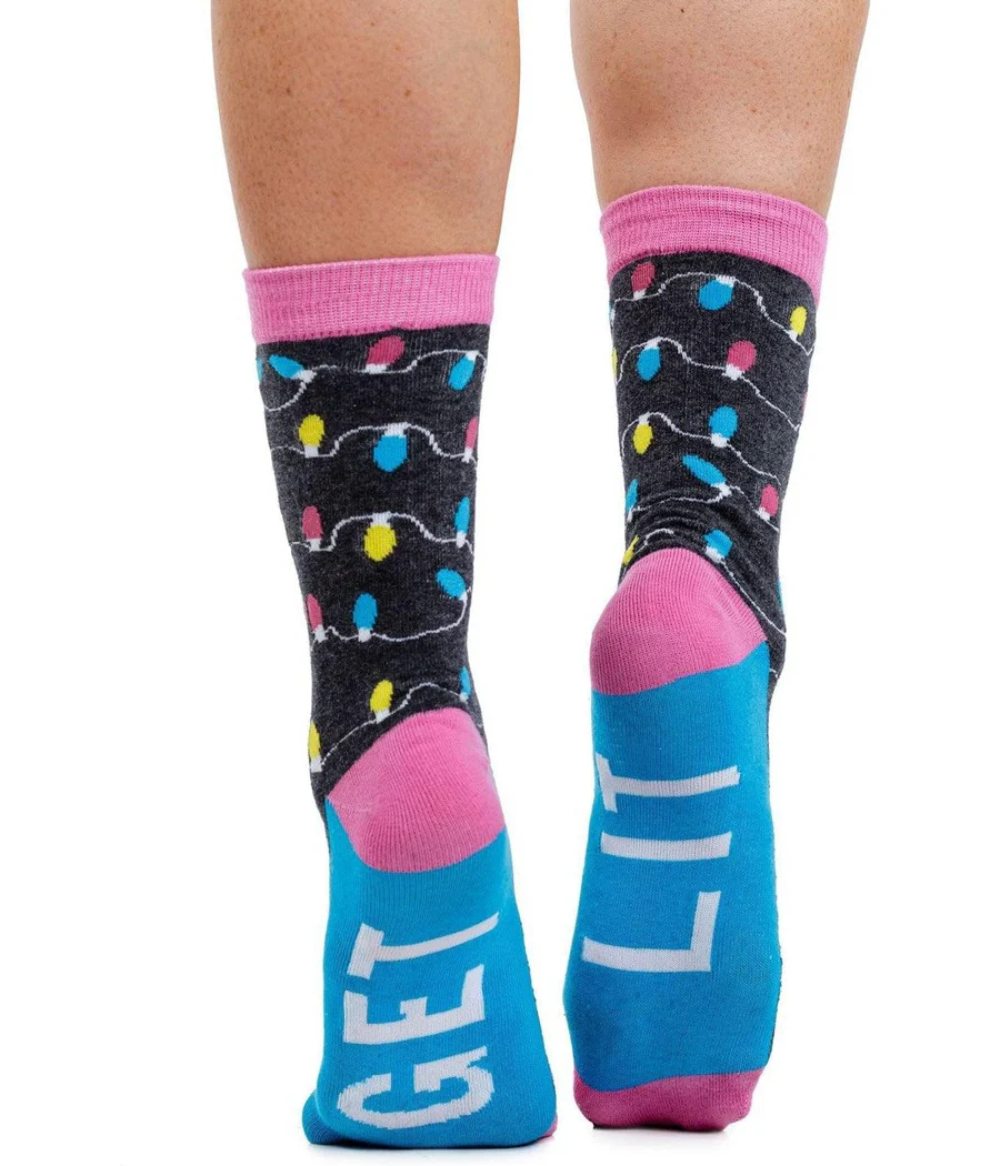 Women's Get Lit Socks (Fits Sizes 6-11W) - Image 3