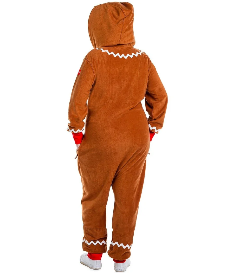 Women's Gingerbread Man Plus Size Jumpsuit - Image 2