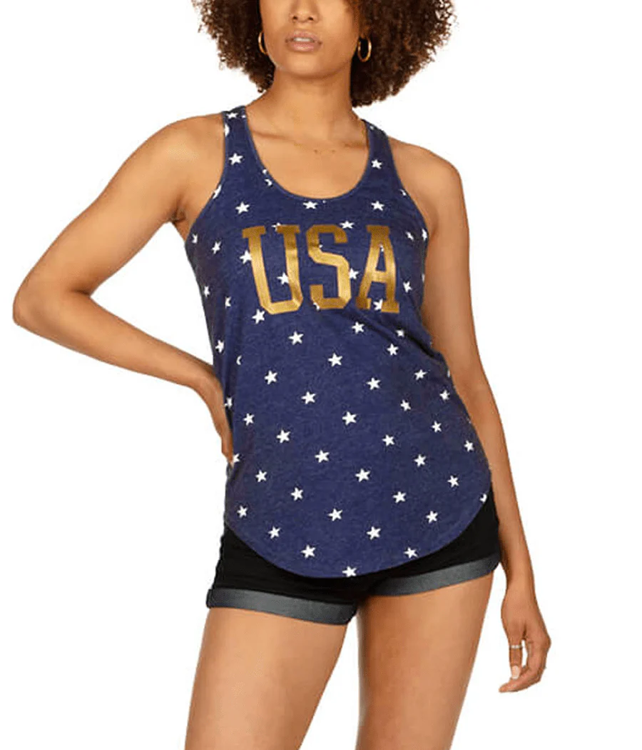 Women's Gold Foil USA Tank Top - Image 2