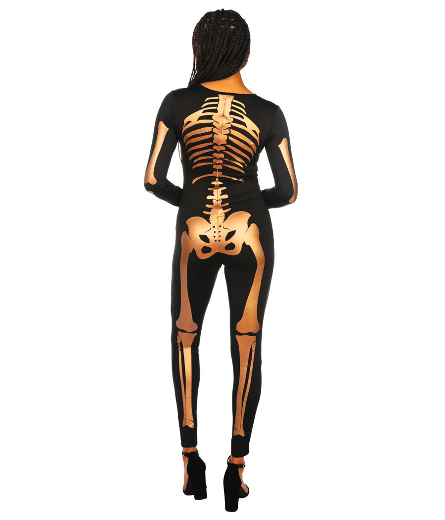 Gold Skeleton Bodysuit Costume - Image 3