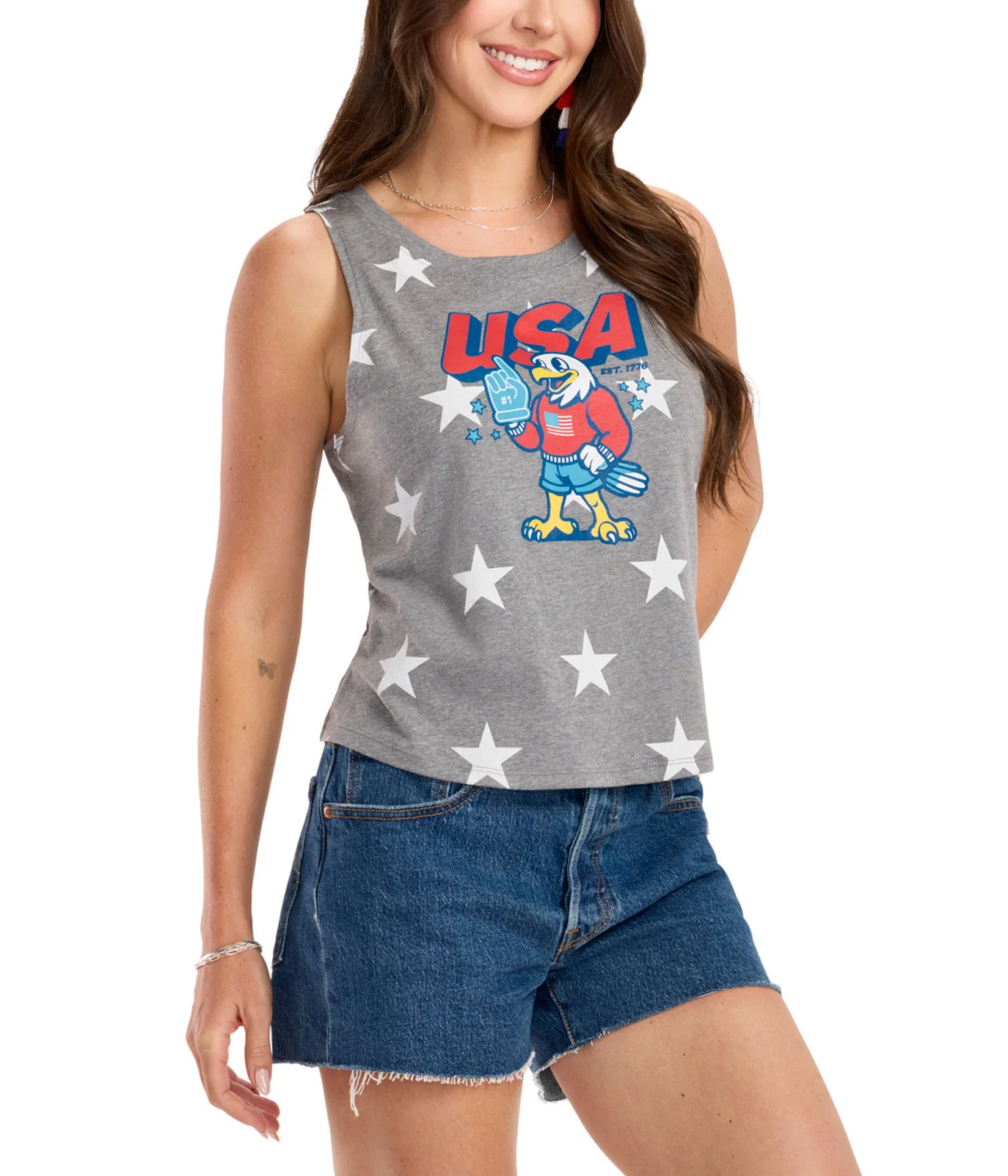 Women's Cawtriotic Cropped Tank Top - Image 3
