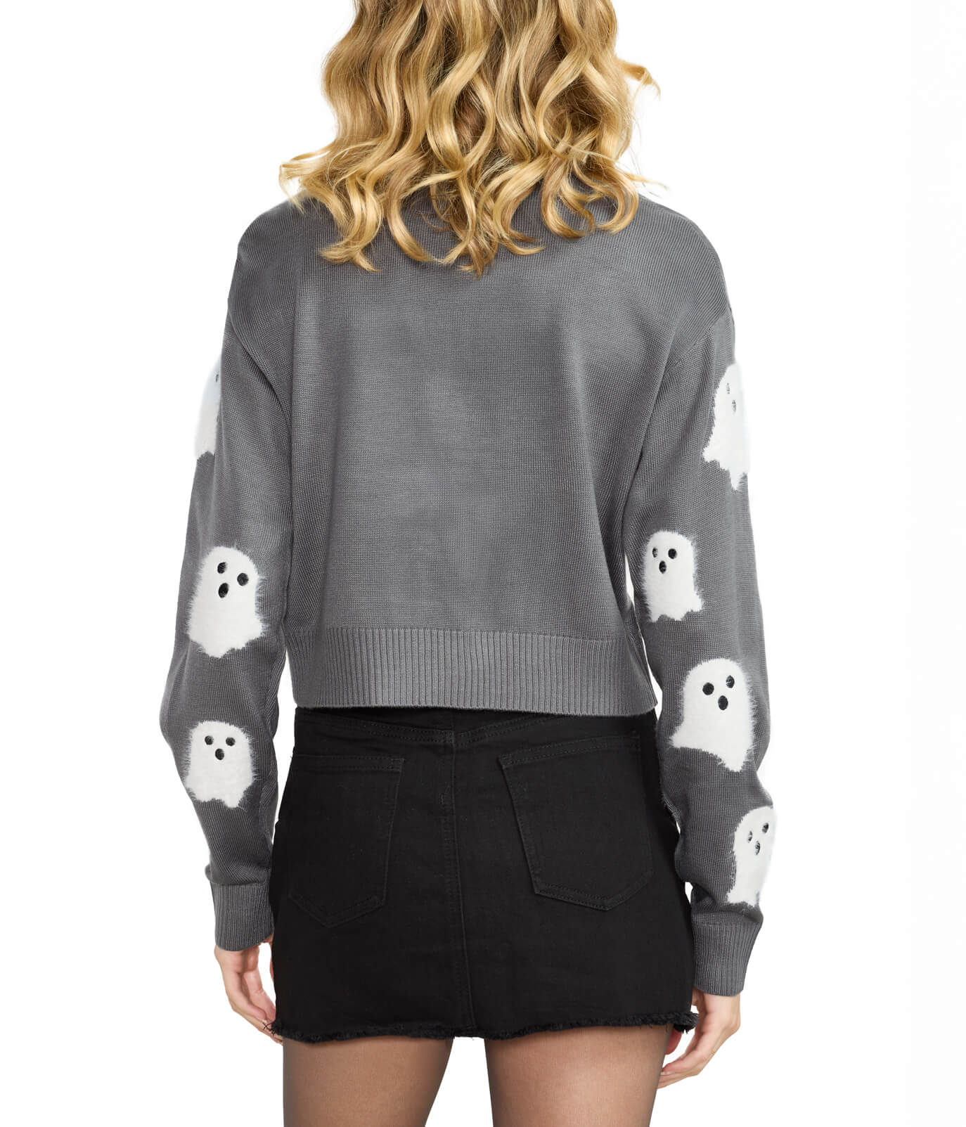 Women's Ghostly Glam Halloween Cardigan Sweater - Image 3