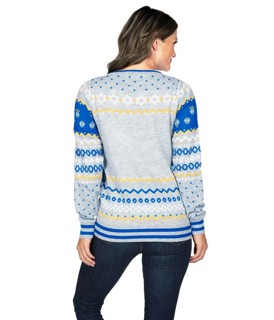 Women's Reversible Sequin Hanukkah Sweater - Image 3