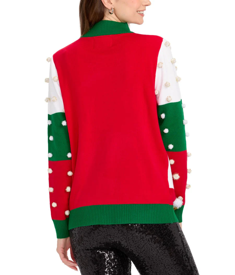 Women's Merry and Bright Turtleneck Christmas Sweater - Image 2