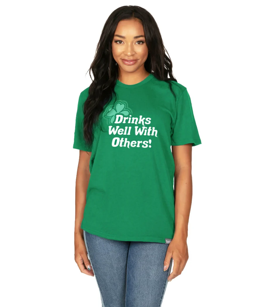 Women's Drinks Well With Others Oversized Boyfriend Tee - Image 2