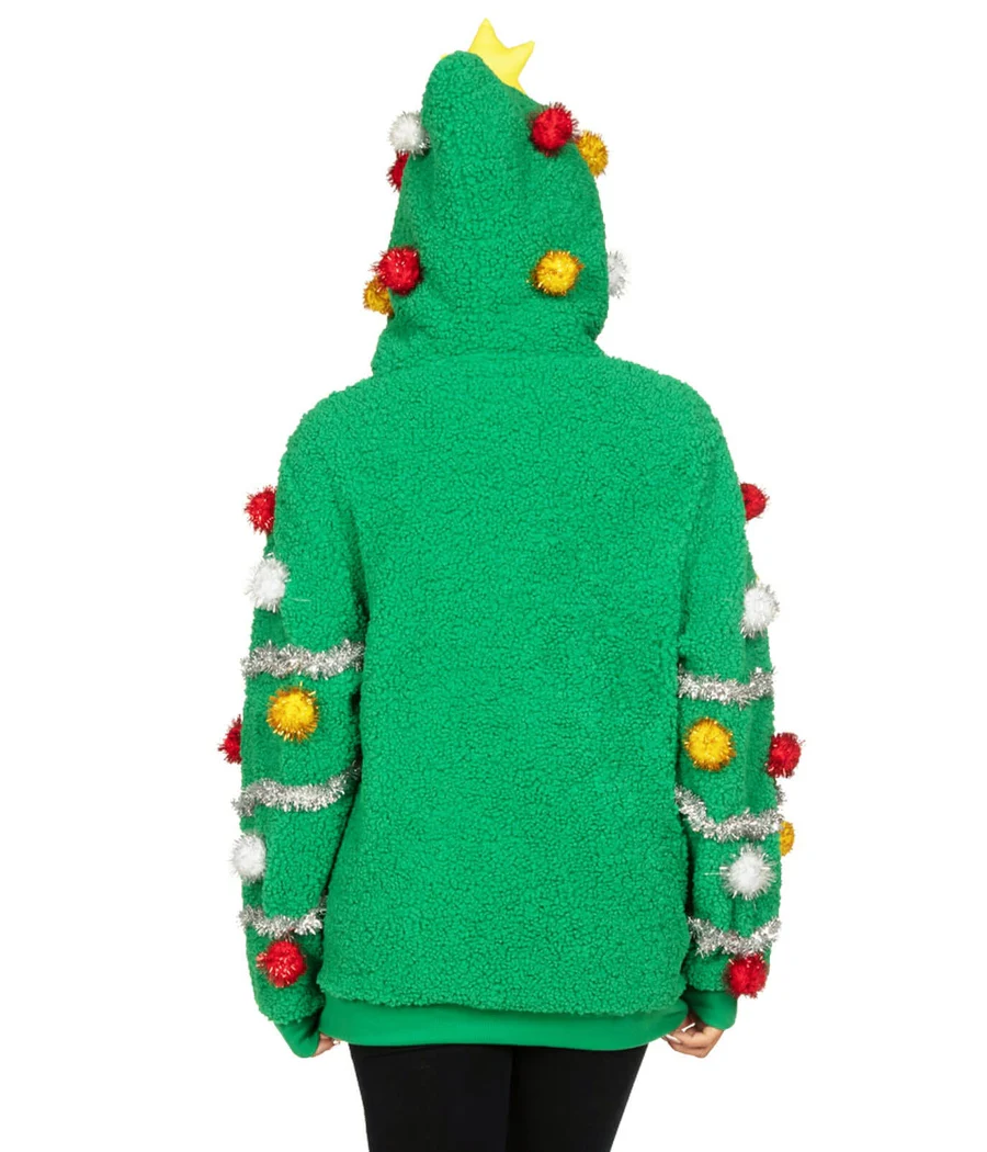 Women's Oh Christmas Tree Hooded Ugly Christmas Sweater - Image 3