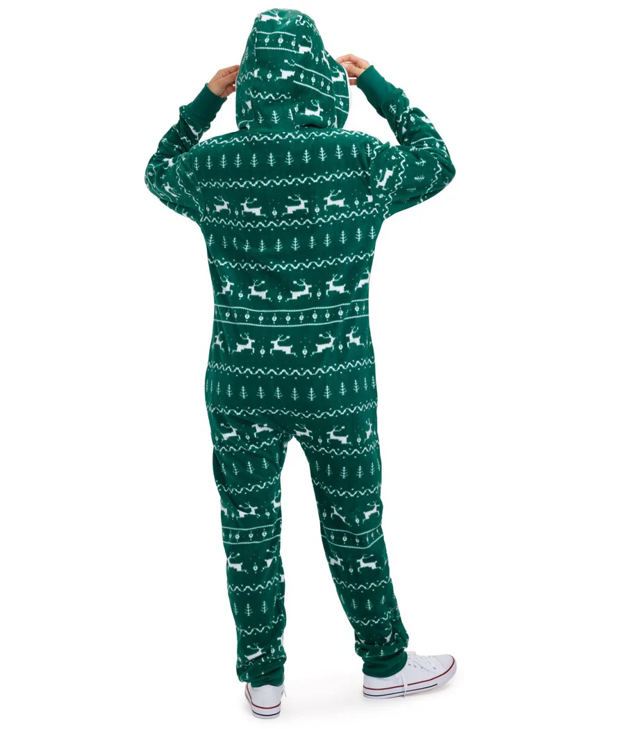 Women's Green Fair Isle Jumpsuit - Image 2