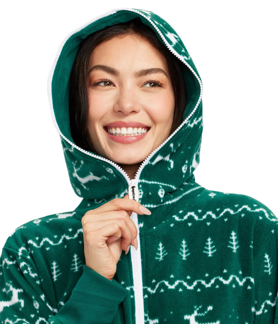 Women's Green Fair Isle Jumpsuit - Image 3