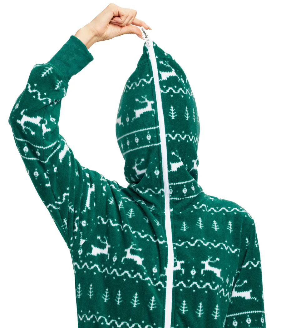 Women's Green Fair Isle Jumpsuit - Image 4