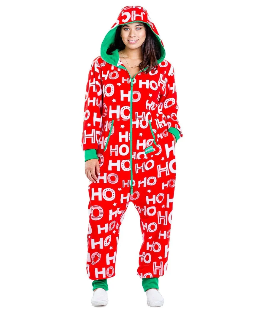 Women's Ho Ho Ho Plus Size Jumpsuit - Image 2